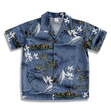 Load image into Gallery viewer, C50-A460 (Blue surf), Boys Cotton Aloha shirt
