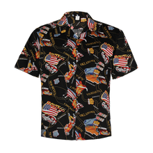 Load image into Gallery viewer, C90-A1094 (Black route 66), Men 100% Cotton Aloha Shirt
