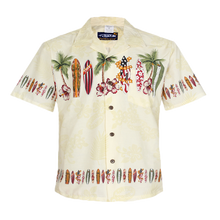 Load image into Gallery viewer, C90-A2884 (Yellow surfboard), Men 100% Cotton Aloha Shirt
