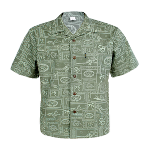 C90-A555 (Green Hawaiian), Men 100% Cotton Aloha Shirt – Yuntech C90-A555 (Green Hawaiian), Men 100% Cotton Aloha Shirt – Yuntech