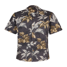 Load image into Gallery viewer, C90-A810B (Gray floral), Men 100% Cotton Aloha Shirt
