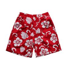 Load image into Gallery viewer, C90-T190 (Red hibiscus), Men cotton Swimtrunk
