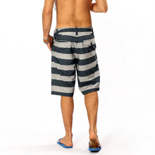 Load image into Gallery viewer, N90-S5600 (Blue/gray stripe), Men Submersible Shorts (4-way stretch)
