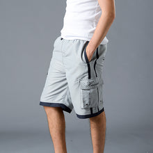 Load image into Gallery viewer, N90-T066LG (Gray solid, cargo pockets), Men Microfiber Swimtrunk
