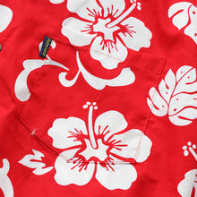 Load image into Gallery viewer, C90-A190 (Red hibiscus), Men 100% Cotton Aloha Shirt
