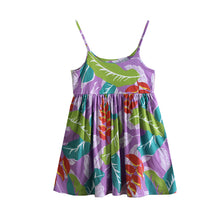 Load image into Gallery viewer, N21-D223589/N51-D223589 (Purple Heleconia), Girls Microfiber Breathable Knitted Sundress
