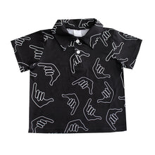 Load image into Gallery viewer, N20-P2209H/N50-P2209H (Black hang loose), Boys  Microfiber Breathable Knitted Aloha Polo Shirt
