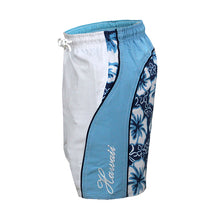 Load image into Gallery viewer, N50-T9192 (Blue background with white floral), Boys Microfiber Swimtrunk
