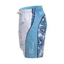 Load image into Gallery viewer, N50-T9921 (White background with blue floral), Boys Microfiber Swimtrunk
