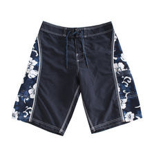 N90-B452N (Navy solid satin), Men Microfiber Boardshort - two pockets - Size 34‘ outseam is 22 inch.