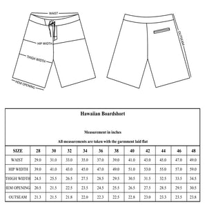 N90-B867 (Rustic botanic-grey), Men Microfiber Boardshort- (4-way stretch) - one pocket