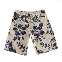 N90-B871 (Brown floral), Men Microfiber Boardshort - three pockets - Size 34‘ outseam is 22 inch.