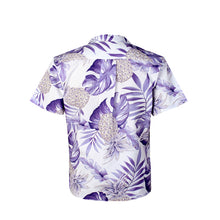 Load image into Gallery viewer, C90-A9936 (Pastel purple leaf), Men 100% Cotton Aloha Shirt

