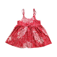 Load image into Gallery viewer, R21-D547/ R51-D547 (Vintage red pineapple), Girls Rayon Sundress
