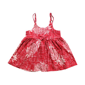 R21-D547/ R51-D547 (Vintage red pineapple), Girls Rayon Sundress