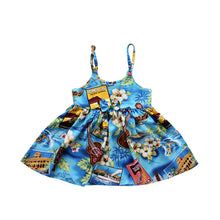 Load image into Gallery viewer, R21-D9257/ R51-D9257(Blue paradise), Girls Rayon Sundress
