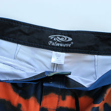 Load image into Gallery viewer, N90-B8158 (Connected dabs-navy/orange), Men Microfiber Boardshort- (4-way stretch) - one pocket
