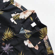 Load image into Gallery viewer, C90-A1707 (Black pineapple), Men 100% Cotton Aloha Shirt
