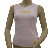 Load image into Gallery viewer, K9-MU531EP (Pink Embroidery Palmtree) , 100% Knit Cotton Mussel Tank Top
