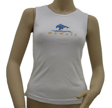 Load image into Gallery viewer, K9-MU561ED (White Embroidery Dolphin), 100% Knit Cotton Mussel Tank Top
