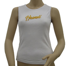 Load image into Gallery viewer, K9-MU561EH (White Embroidery Hawaii), 100% Knit Cotton Mussel Tank Top
