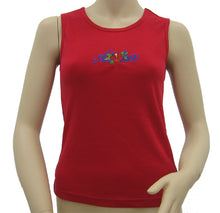 Load image into Gallery viewer, K9-MU591EA (Red Embroidery Aloha), 100% Knit Cotton Mussel Tank Top

