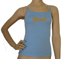 Load image into Gallery viewer, K9-SP533EH (Baby Blue Embroidery Hawaii), 100% Knit Cotton Single strap Tank Top
