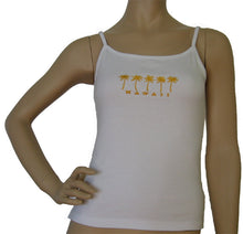 Load image into Gallery viewer, K9-SP561EP (White Embroidery Palmtree), 100% Knit Cotton Single strap Tank Top
