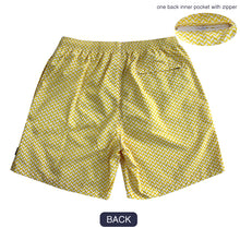 Load image into Gallery viewer, T90-T23899 (Yellow and white print), Men Embroidery Nylon Swim Shorts
